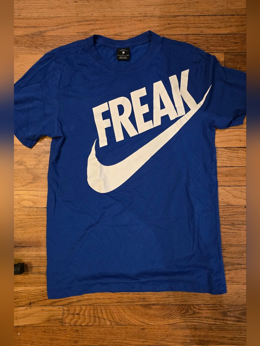Nike Royal Blue 'FREAK' Graphic Short Sleeve Tee